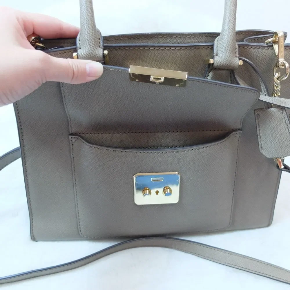 Michael Kors Dark Dune Bridgette Medium Saffiano Tote